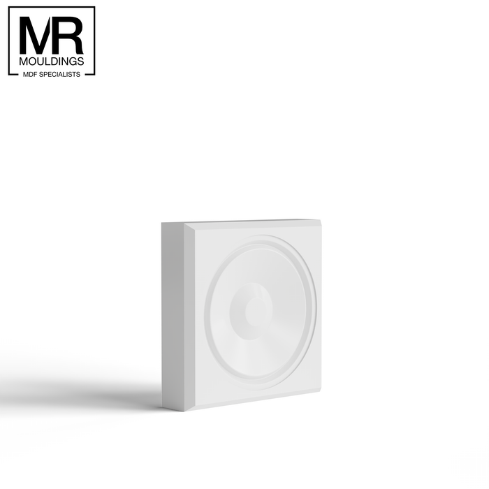 Splayed Rosette MDF Architrave Block-MR Mouldings Ltd