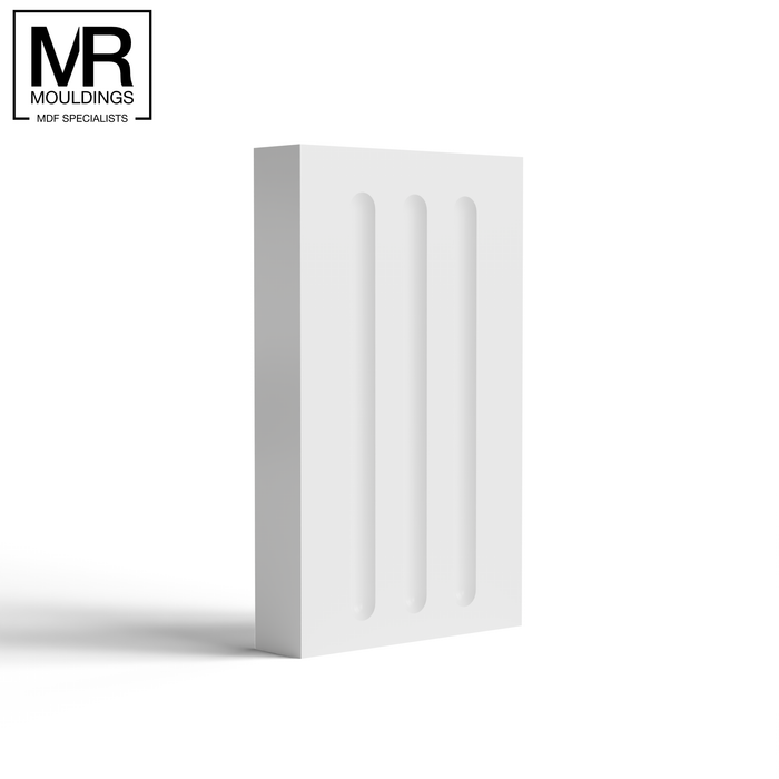 Fluted MDF Plinth Block-MR Mouldings Ltd