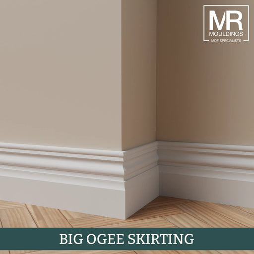 Ogee Big MDF Skirting Board-MR Mouldings Ltd