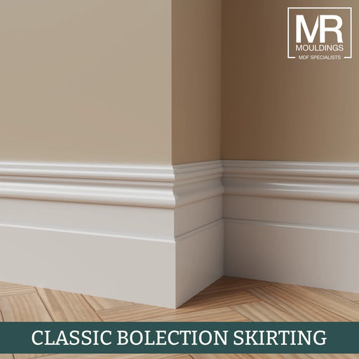 Classic Bolection MDF Skirting Board-MR Mouldings Ltd