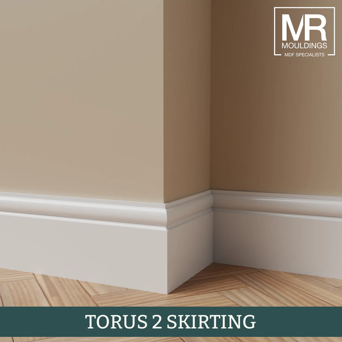 Torus 2 MDF Skirting Board-MR Mouldings Ltd