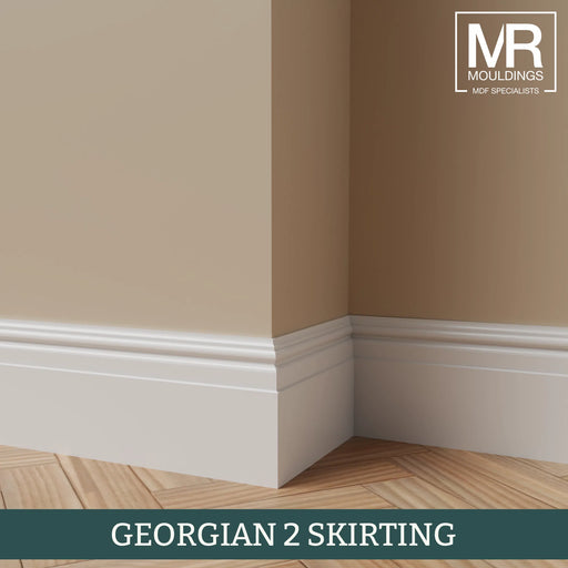 Georgian 2 MDF Skirting Board-MR Mouldings Ltd