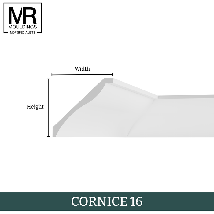 Large Ogee MDF Cornice Coving-MR Mouldings Ltd