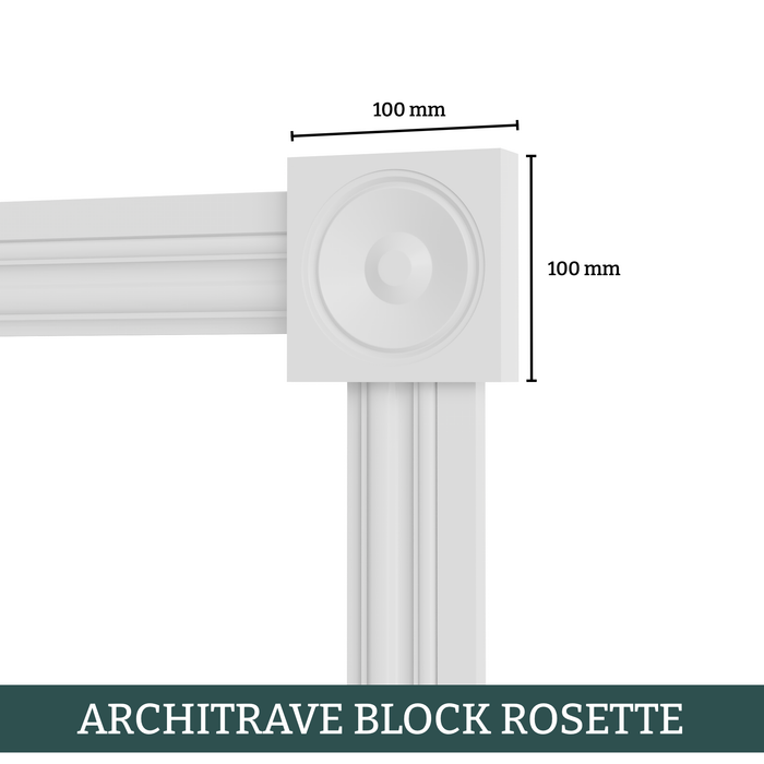 Rosette MDF Architrave Block-MR Mouldings Ltd