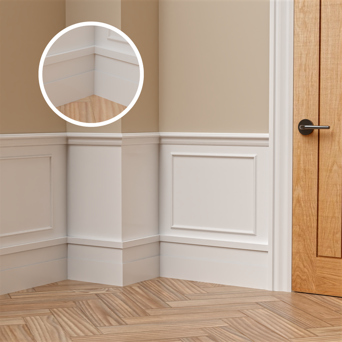 Tall Groove MDF Skirting Board-MR Mouldings Ltd