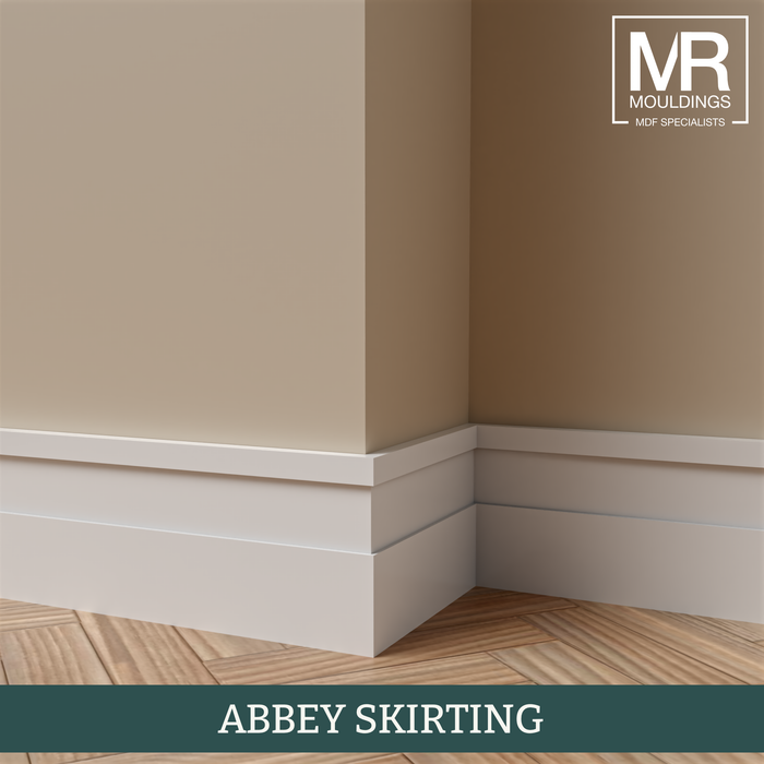 Tall Groove MDF Skirting Board-MR Mouldings Ltd