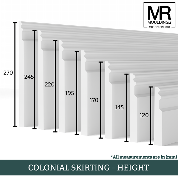 Colonial MDF Skirting Board-MR Mouldings Ltd