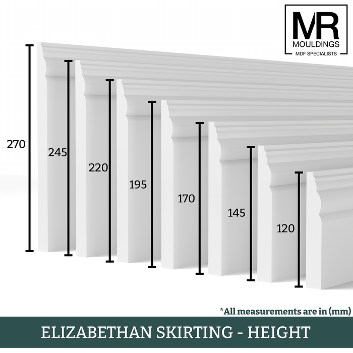 Elizabethan MDF Skirting Board-MR Mouldings Ltd