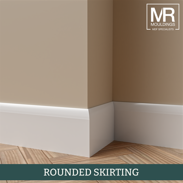 Bullnosed 2 MDF Skirting Board-MR Mouldings Ltd