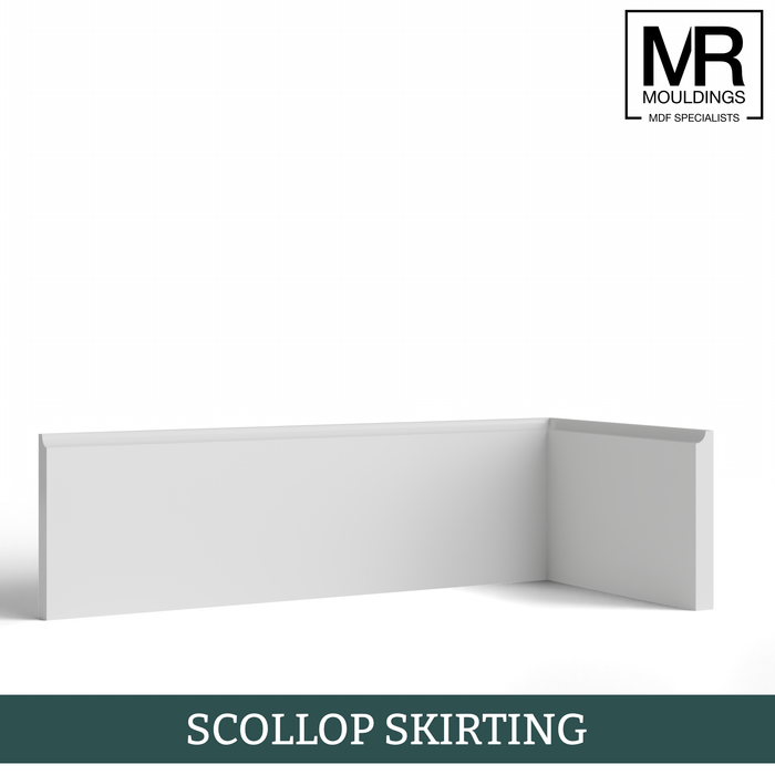 Scollop MDF Skirting Board-MR Mouldings Ltd