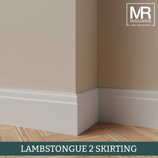 Lambstongue 2 MDF Skirting Board-MR Mouldings Ltd