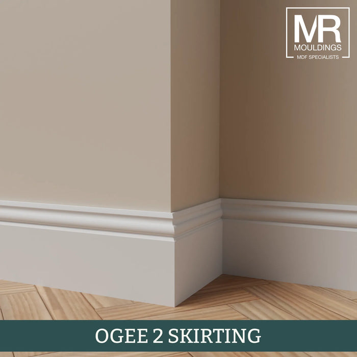 Ogee 2 MDF Skirting Board-MR Mouldings Ltd