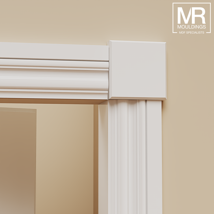 Splayed MDF Architrave Block-MR Mouldings Ltd