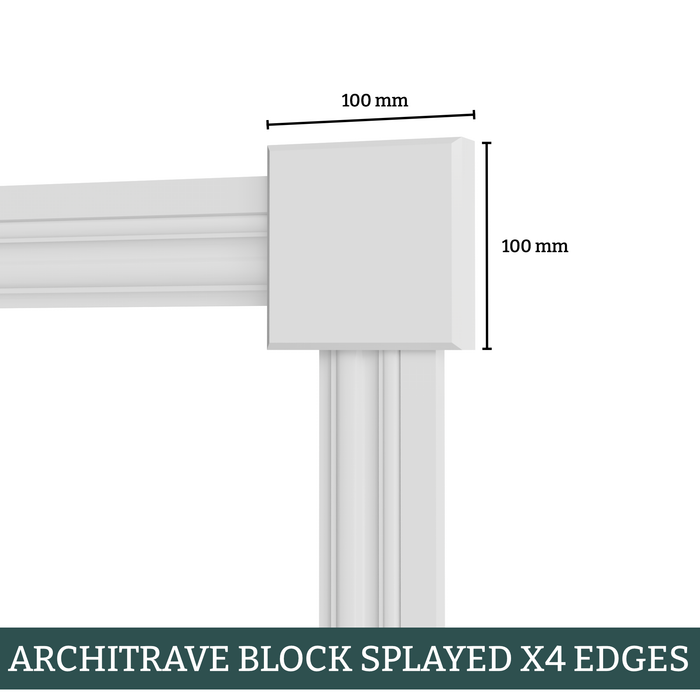 Splayed MDF Architrave Block-MR Mouldings Ltd