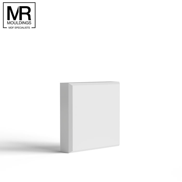 Splayed MDF Architrave Block-MR Mouldings Ltd