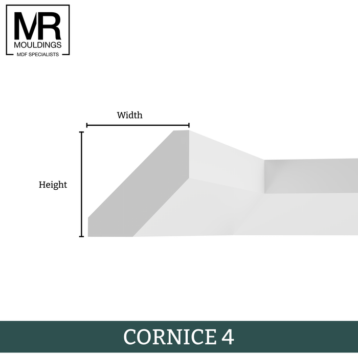 Splayed MDF Cornice Coving-MR Mouldings Ltd