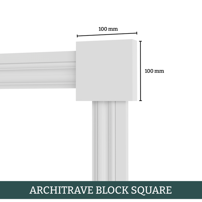 Square MDF Architrave Block-MR Mouldings Ltd