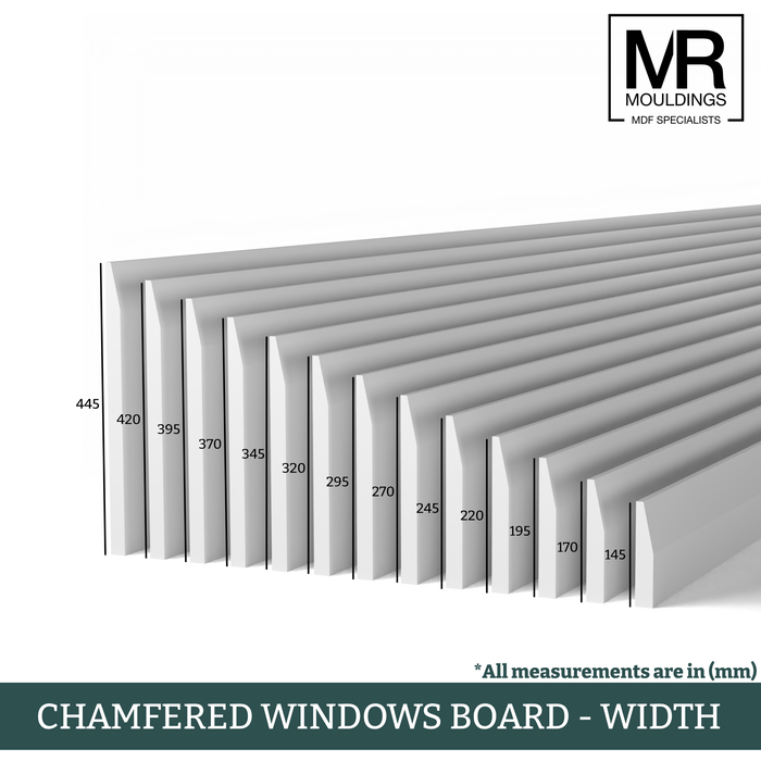 Chamfered MDF Window Board-MR Mouldings Ltd