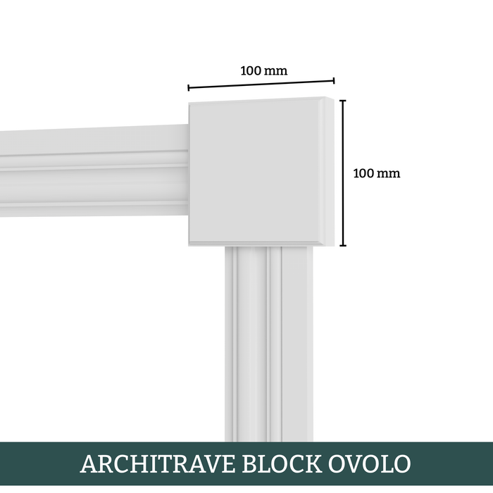 Ovolo MDF Architrave Block-MR Mouldings Ltd