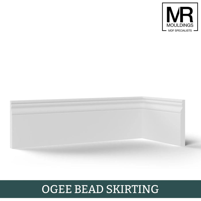 Ogee Bead MDF Skirting Board-MR Mouldings Ltd