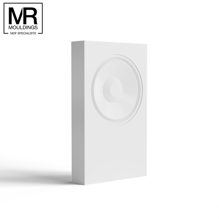 Rosette MDF Plinth Block-MR Mouldings Ltd